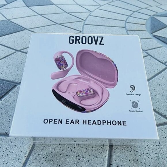 Groovz Floral Open-Ear True Wireless Headphones Smart Battery Display - Picture 2 of 7